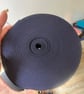 5 meters 1" (25mm) navy blue  cotton bias binding  - Image 1