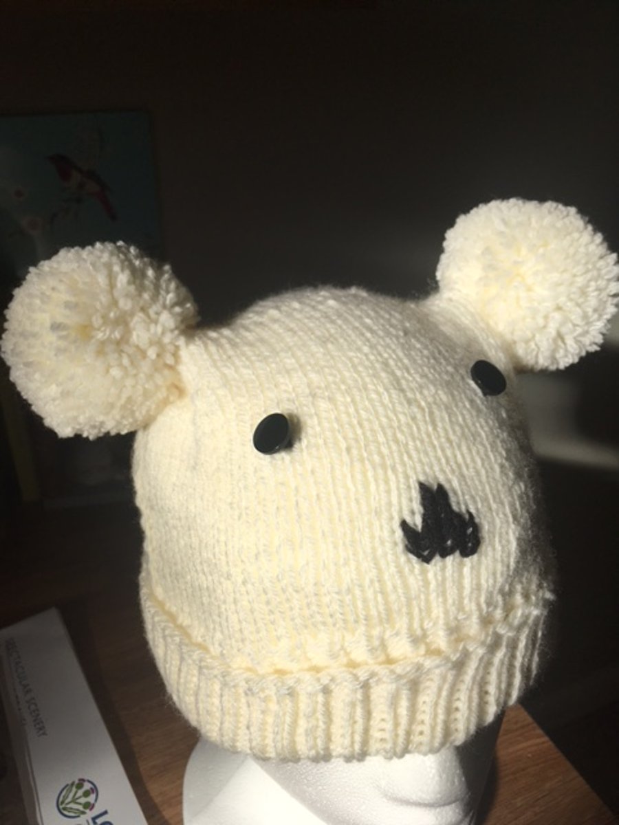 Polar Bear Hat  - Toddler to Small child