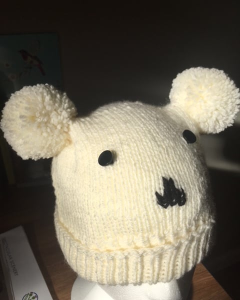 Polar Bear Hat  - Toddler to Small child