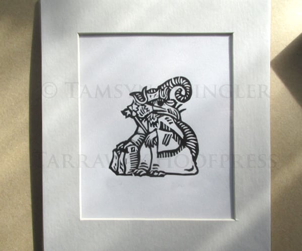 Dr Theobald the Rat Plague Doctor - Limited Edition Linoprint