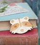 Wooden Racoon Brooch - Image 1