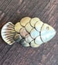 4 large silver-tone fish pendants, gift for jewellery maker, fish lover - Image 3