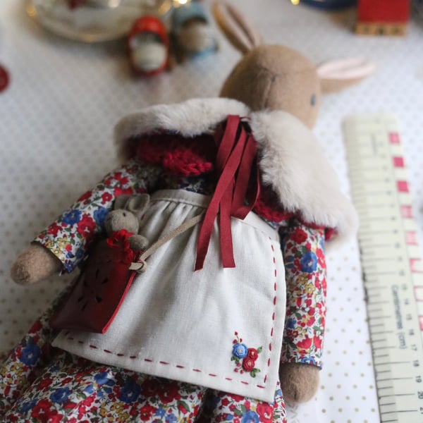 Heirloom Liberty Bunny - Emma & Georgina Red