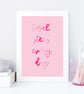 Small Steps Every Day Print, Happy Inspirational Wall Art, Encouragement Gifts.