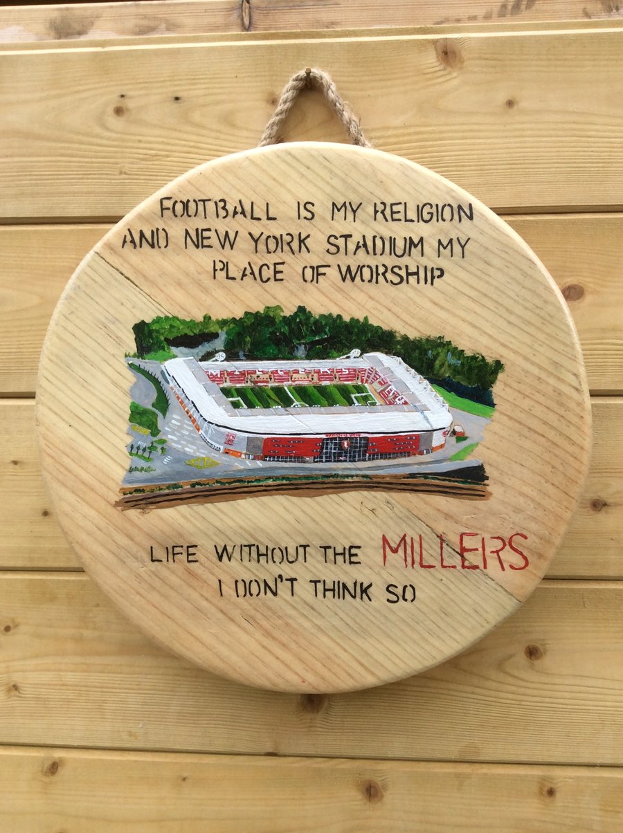 Rotherham United FC wall decoration.