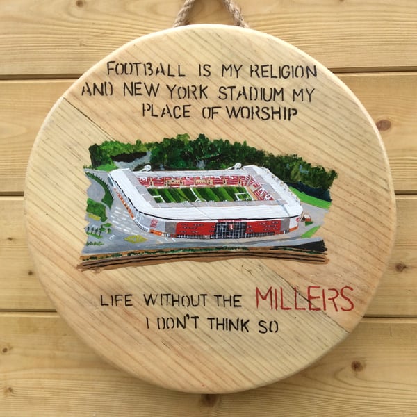 Rotherham United FC wall decoration.