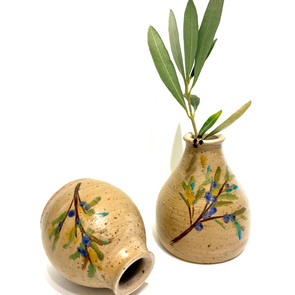 OLIVE CERAMIC VASES