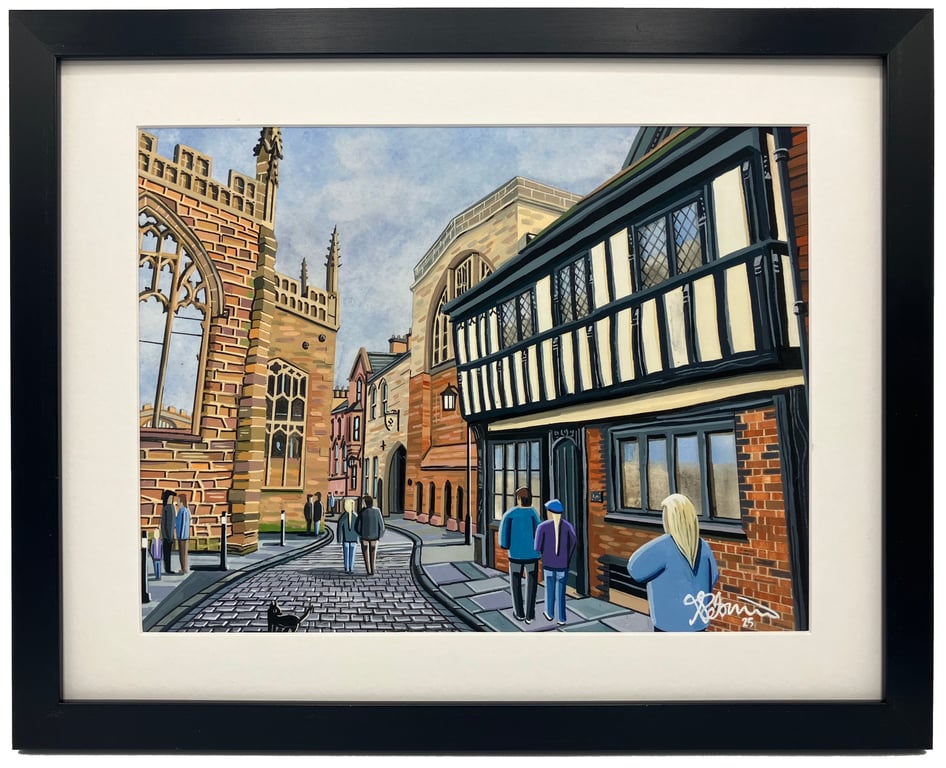 Coventry, St Mary's Guildhall. Cityscape Art Framed Art Print 14" x 11" Frame 