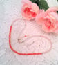 Necklace and Earrings Set with Red Pink and Clear Crystals, Crystal Jewellery   - Image 2