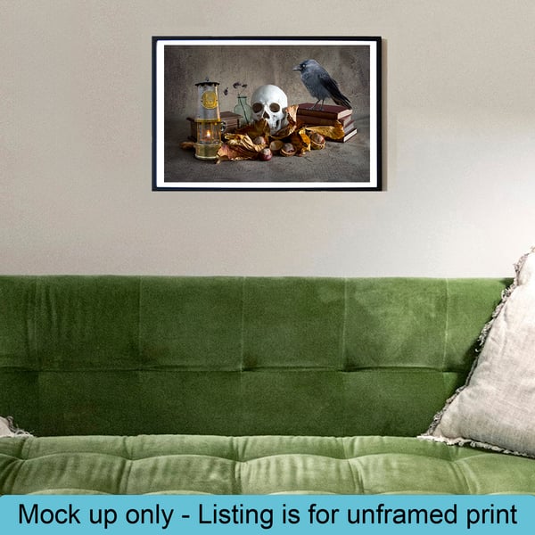 The lamp and the Jackdaw print