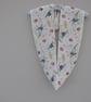 Handprinted chiffon scarf Nuthatches & Magnolias - Image 2