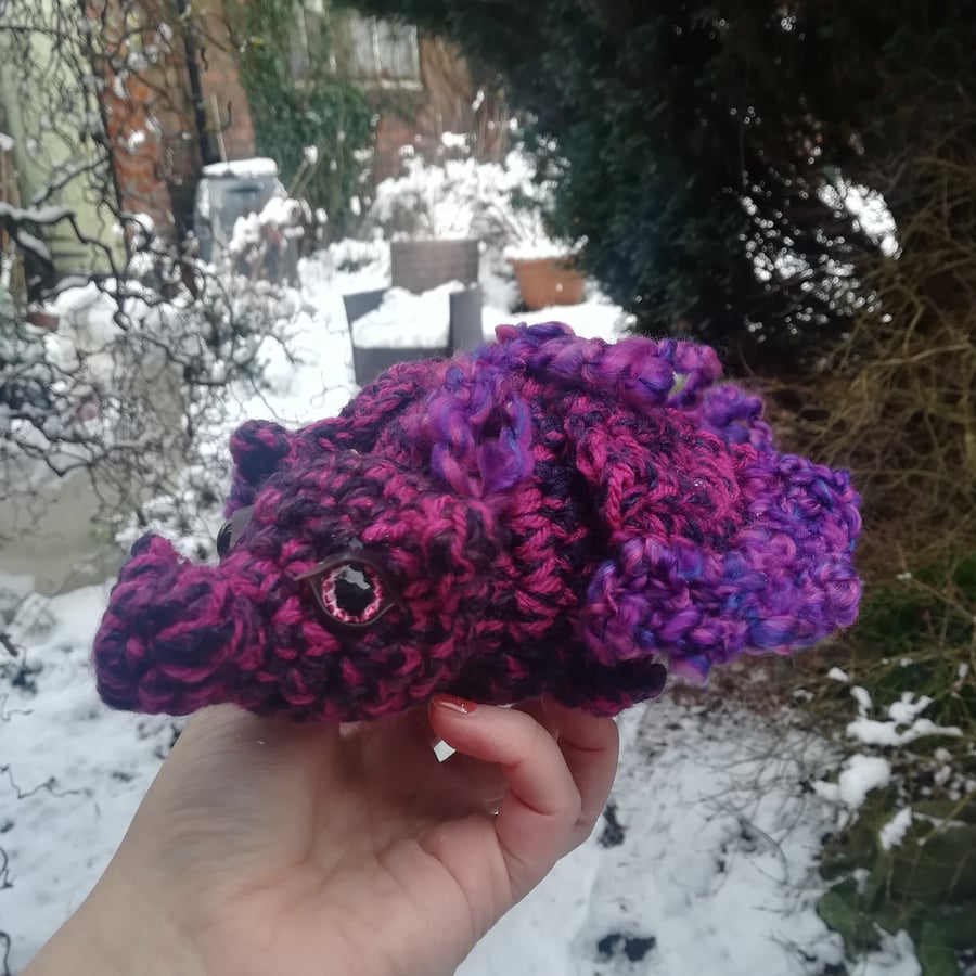 Crochet Purple Heather Dragon
