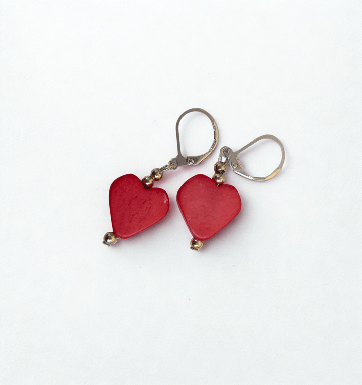 Red Heart Earrings 