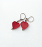 Red Heart Earrings  - Image 1