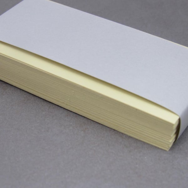 50 Small Pale Yellow Cards, Hang Tags