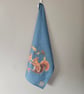 Red Squirrel in acorn heart tea towel design, organic cotton, hanging loop - Image 3