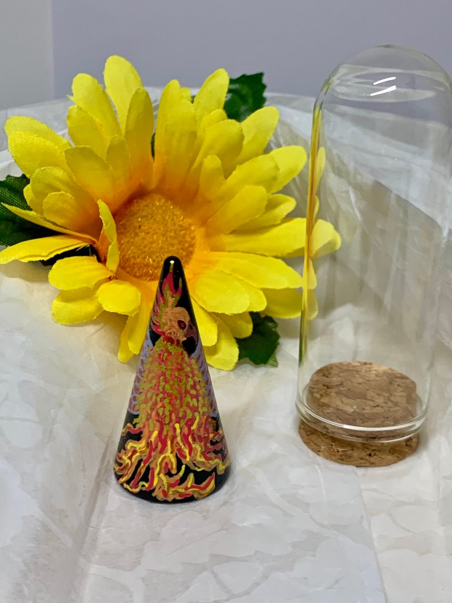 Hand Painted Phoenix, Keepsake Ornament 