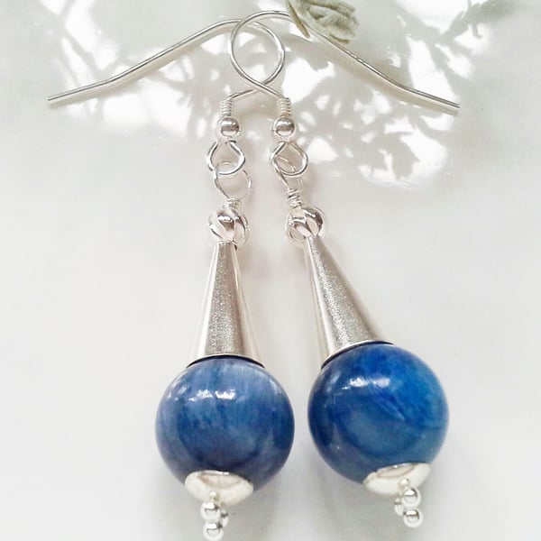 21.30cts Himalayon Kyanite Sterling Silver Earrings