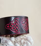 Leather Wrist Cuff: Celtic Heart Knot Bracelet - Image 3