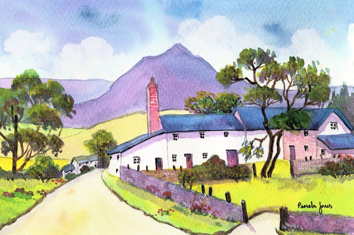 Welsh Farmhouse, North Wales, An Original Watercolour, in 14 x 11 '' Mount