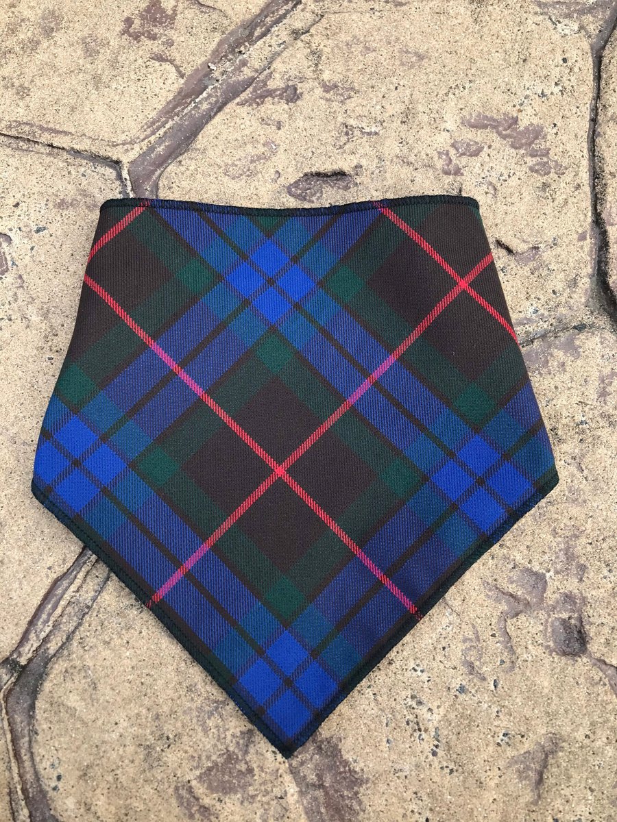 Fraser Ancient Hunting Tartan bandana bib, babies, children