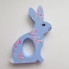 Easter Bunny Chocolate Egg Holder Wooden Hand Painted Cherry Blossom Spring