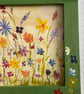 Original hand painted wildflower meadow . Framed. - Image 4