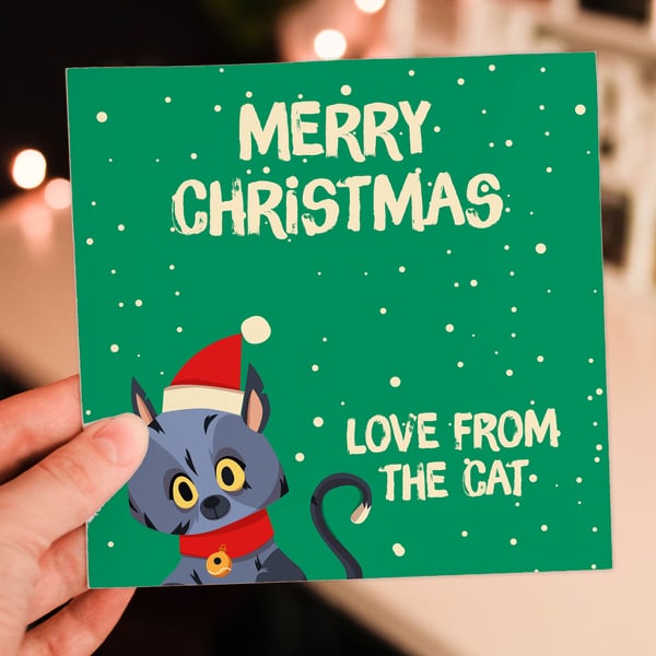 Christmas card: Love from the cat