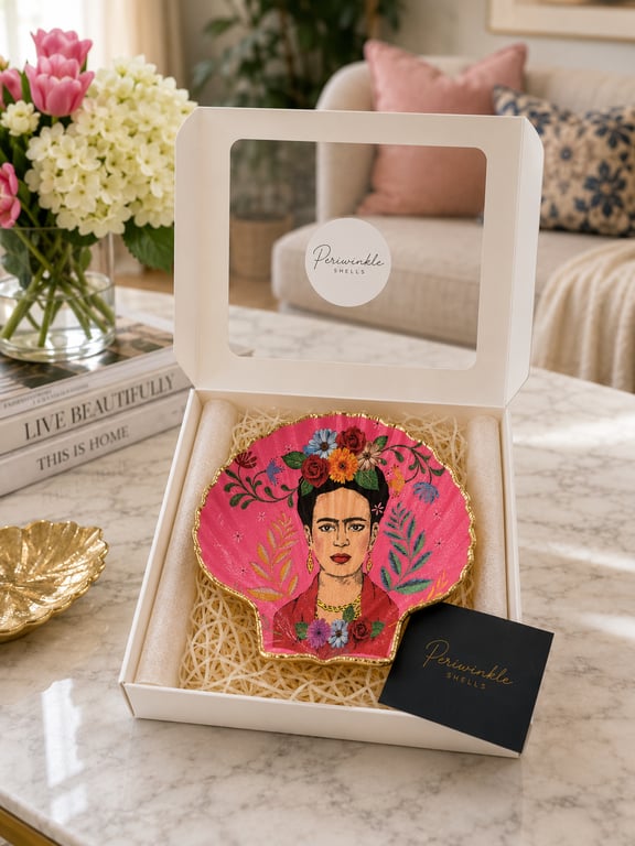 Pink Frida Kahlo Trinket Dish 