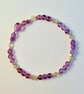 Amethyst And Moonstone Bracelet With Amethyst Heart - Handmade In Devon - Image 6
