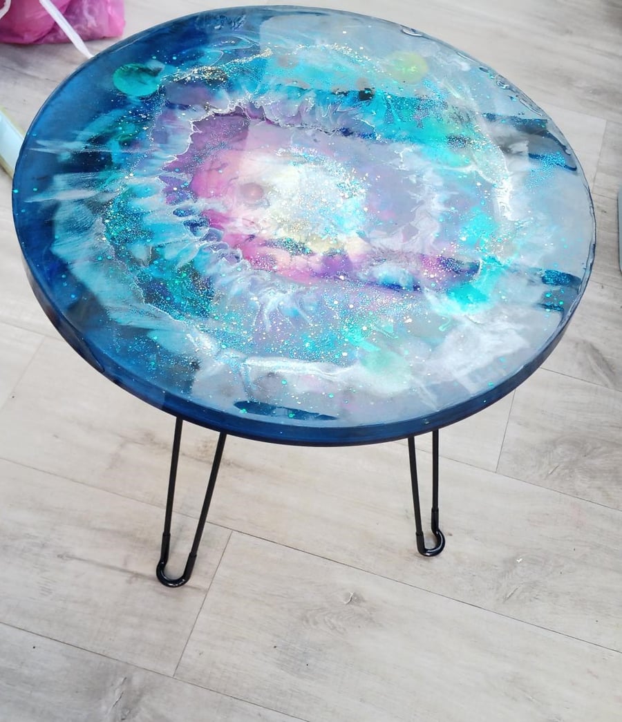 Coffee Table, Fantasy Universe, Quirky resin side Table. Unique Gift