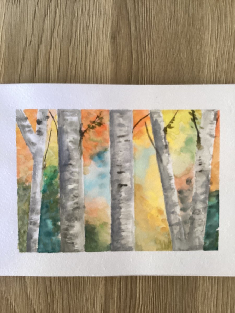 Bight woodland painting