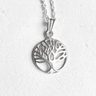 Sterling Silver Tree of Life Pendant on 40cm Rope Chain