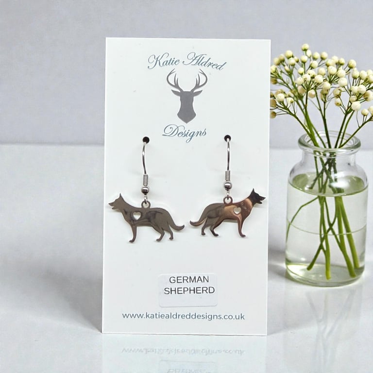 Charm Earrings - German Shepherd