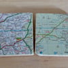 Natural Stone 'Map' Coasters