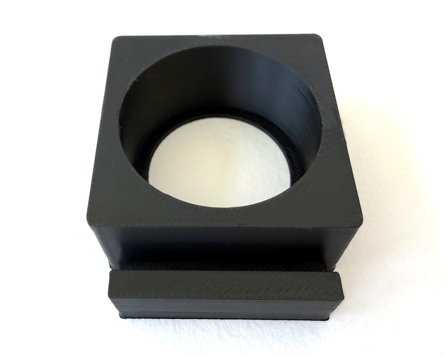 Black tea light display stand for fused glass panel - 4mm slot