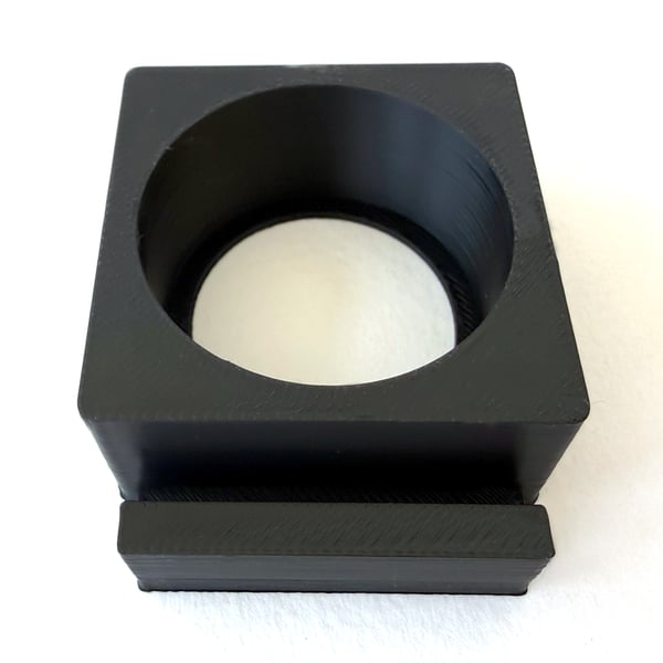 Black tea light display stand for fused glass panel - 4mm slot