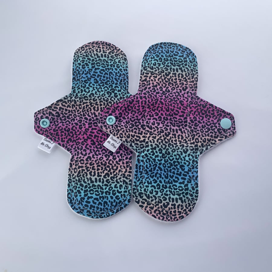 Reusable menstrual pad, pack of 2, 8 inch moderate absorbency