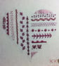 Folk heart hand embroidered card - Image 4