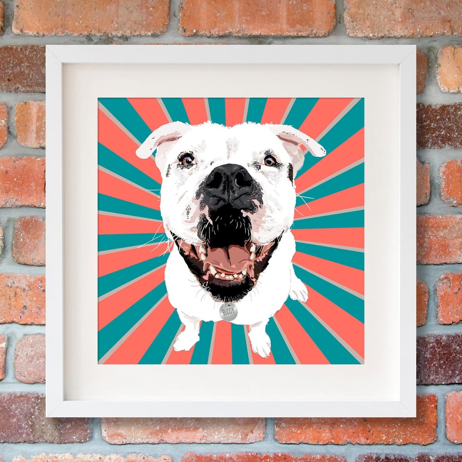 Custom pet portrait commission - Dog portrait commission - Bespoke dog art