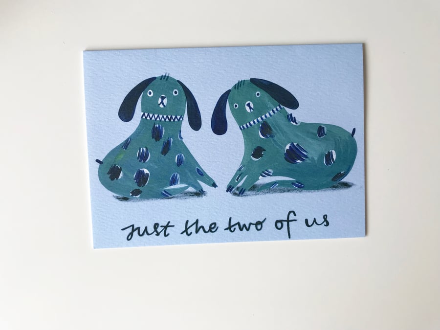 Just The Two of Us - Staffordshire Pottery inspired card