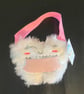 Embroidered Fluffy pink pocket Tooth fairy Pillow, 