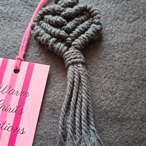 Macrame Heart shaped Keyring