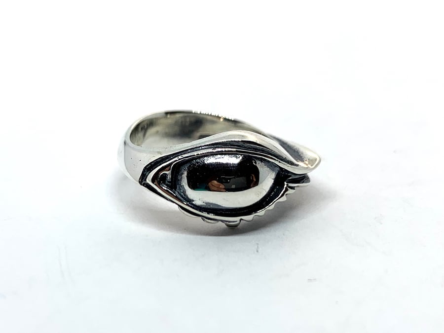 The Eyes ring in sterling silver 925 handmade unisex