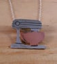 Sterling Silver and Copper Electric Stand Mixer Necklace (SKU070325)