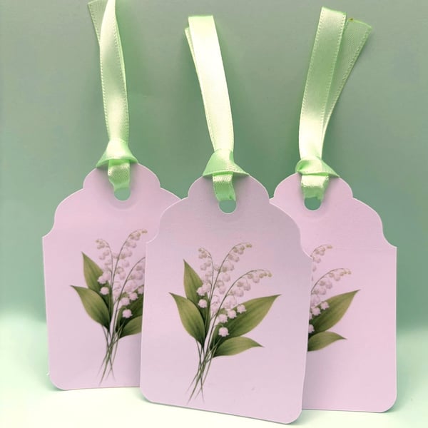 Lily of the Valley Gift Tags - Botanical Floral Gift Tags - Set of 3 