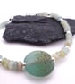 lampwork glass amazonite gemstone bracelet - Image 2