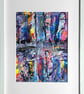 'Fantasy Rocks' Original A4 Framed Painting - Image 2