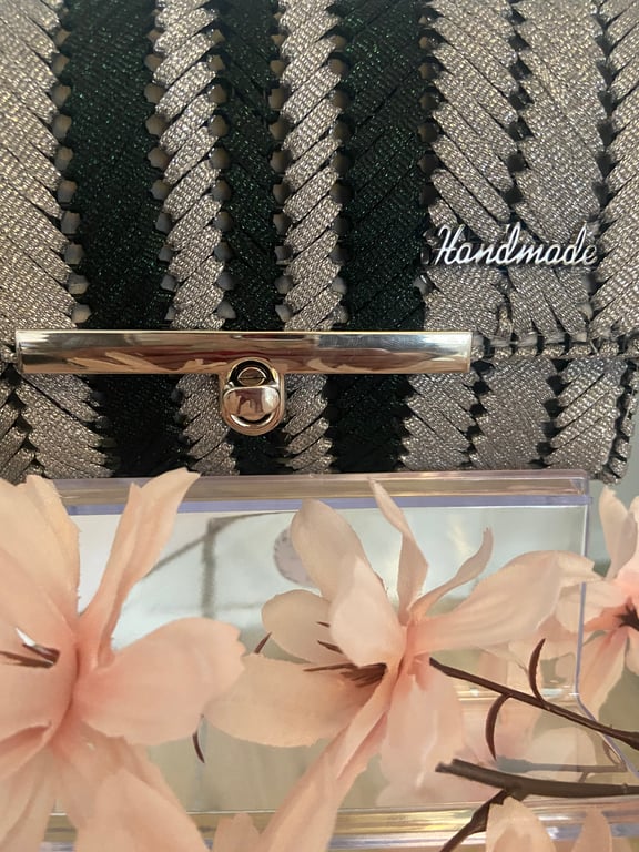 Handmade mesh crossbody bag 