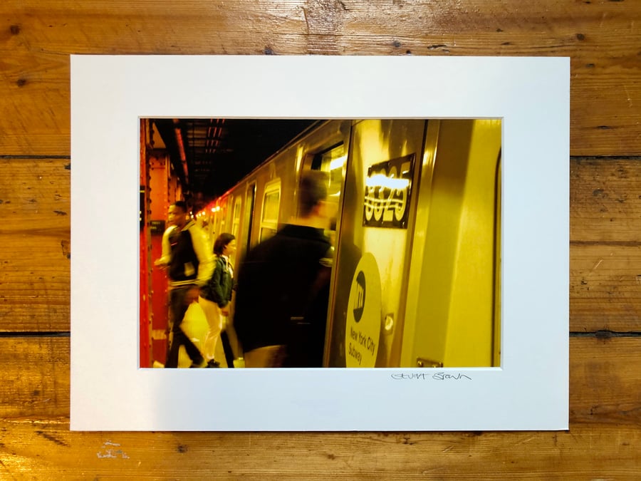 ‘New York Subway’ signed mounted print FREE DELIVERY